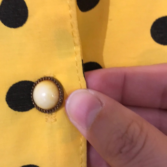(2 for $40) Vintage yellow polka dot dress - Picture 8 of 15